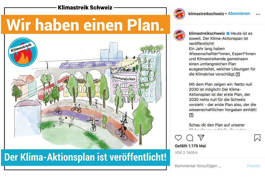Bild: Instagram @klimastreikschweiz