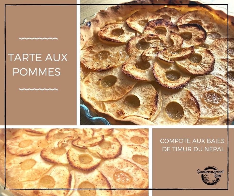 Tarte aux pommes aux Baies de Timur du Népal Site de savoureusementbon