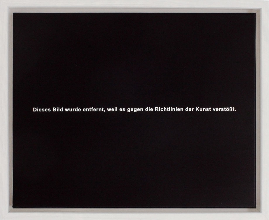 Daniel Schörnig,  Dieses Bild wurde entfernt,  2021,  acrylic on canvas, 40 x 50 cm 