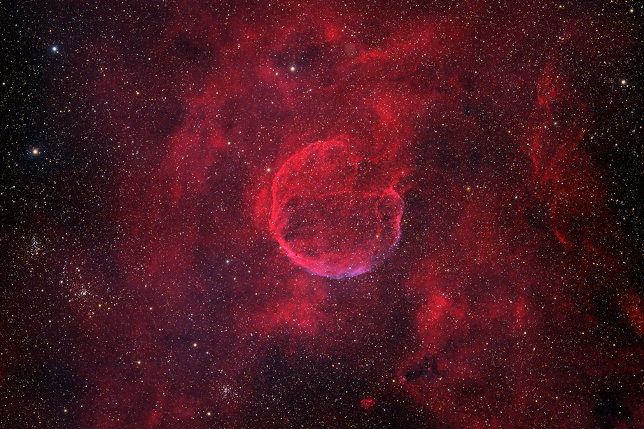 Teleskop TS100Q, Camera Canon Ra, Filter Dual Narrowband H-Alpha und O3, Sterne RGB, 31,5h Gesamtbelichtung