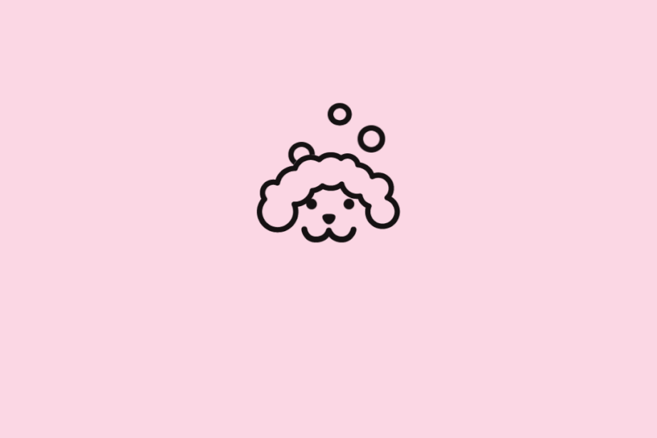 Packaging Logo Hundegesicht Shampoo Bubbles
