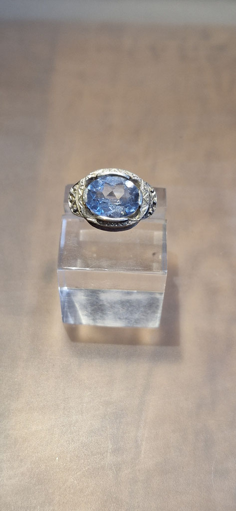 Blau Topas Ring 7 Silber