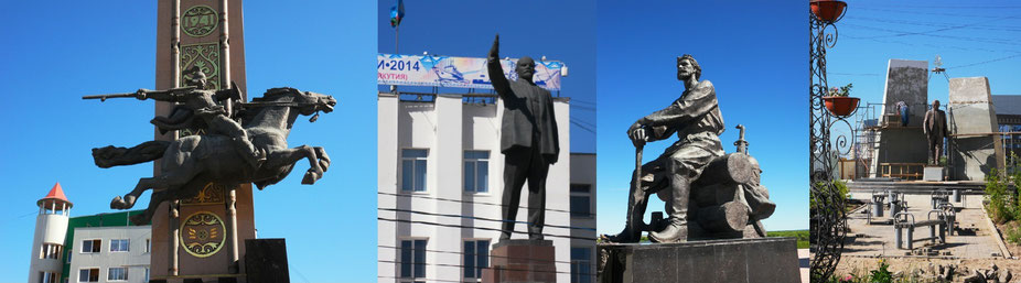 Mantschaary-Denkmal | Lenin-Denkmal | Begetow-Denkmal | ? -Denkmal