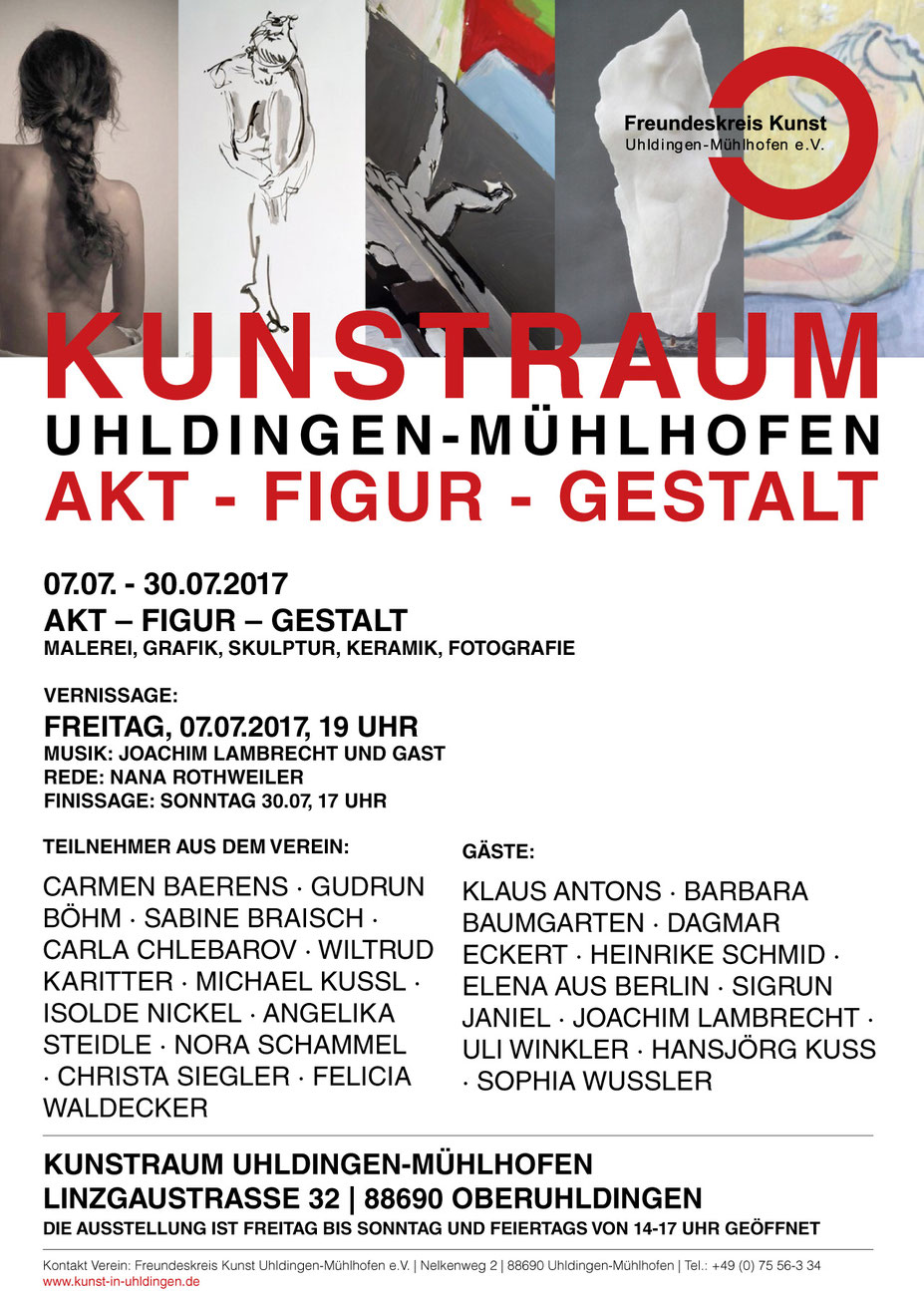 Carla Chlebarov - Akt-Figur-Gestalt Kunstraum Uhldingen Mühlhofen 2017