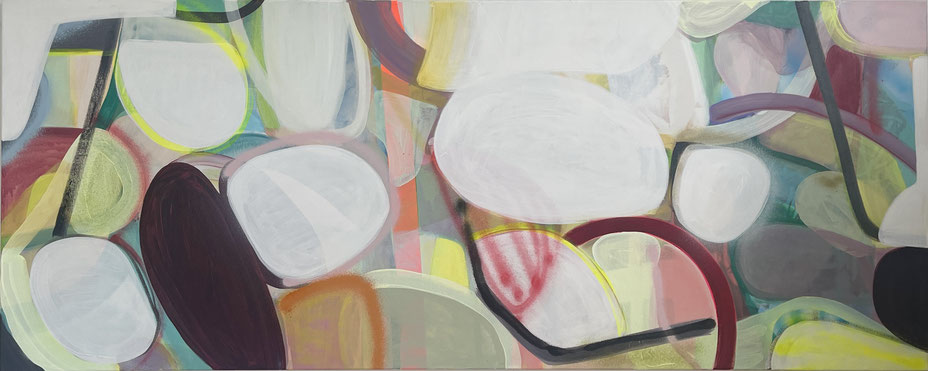 Unobvious XXXIII 2025 Acryl auf Leinwand 80 x 200 cm 