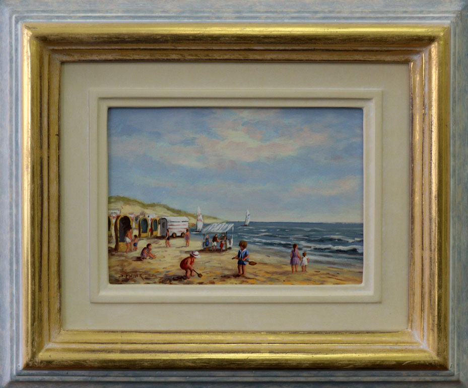Kinder am Strand 18 x 13 cm