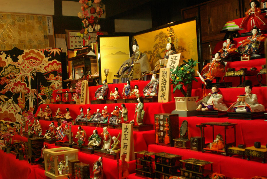 真壁のひな祭り、江戸時代から代々のおひな様、写真撮影：前尾津也子