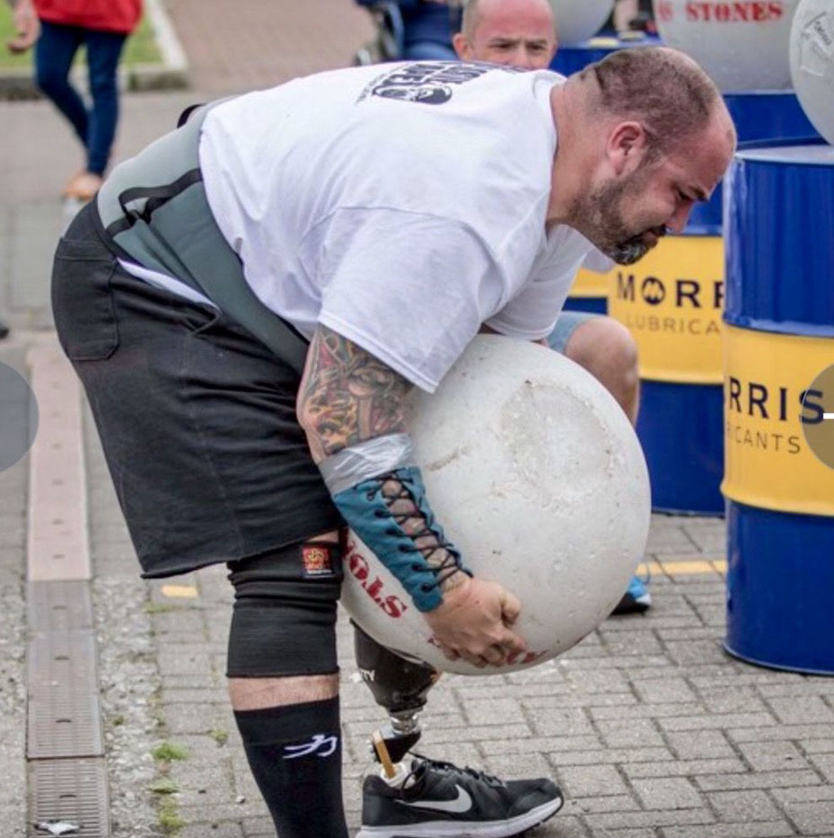 Moving from adaptive sports to mainstream sports - strongman and power lifter Dan (picture courtesy of Dan Nunnelly)