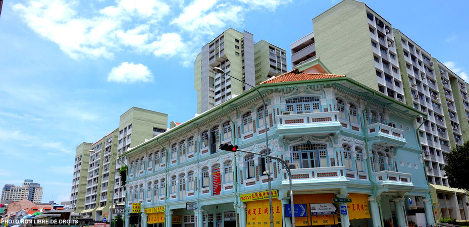 Passé, présent, Singapour, photo non libre de droits