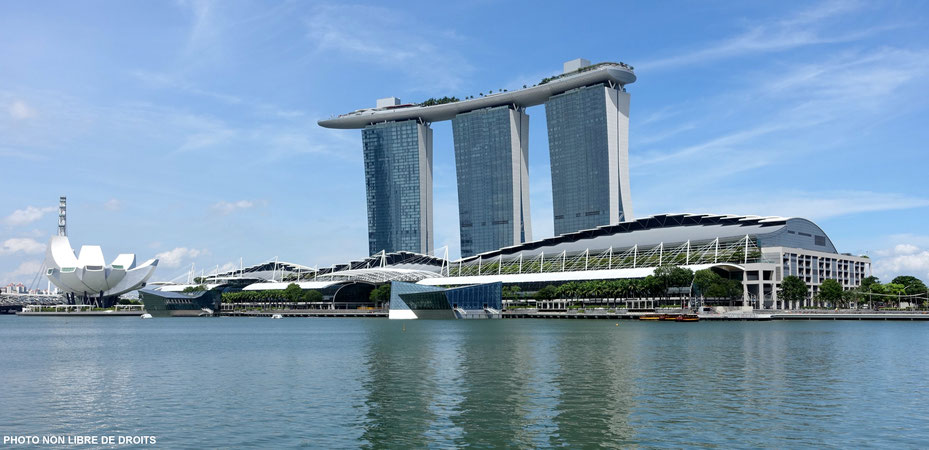 Marina Bay Sands and the Sky Park, Singapour,photo non libre de droits