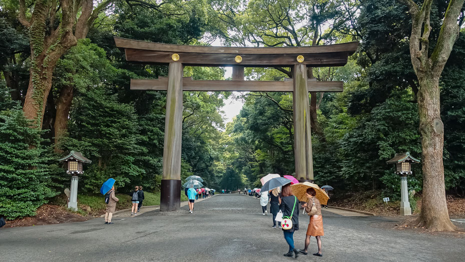 Monuental torii, Meiji-Jingu, Tokyo, photo non libre de droits