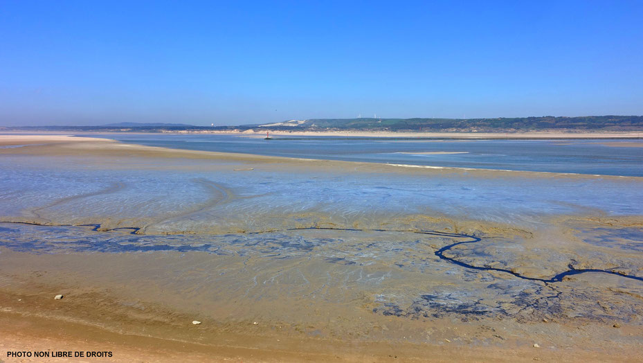 Proche horizon, Baie de Canche, Le Touquet, photo non libre de droits
