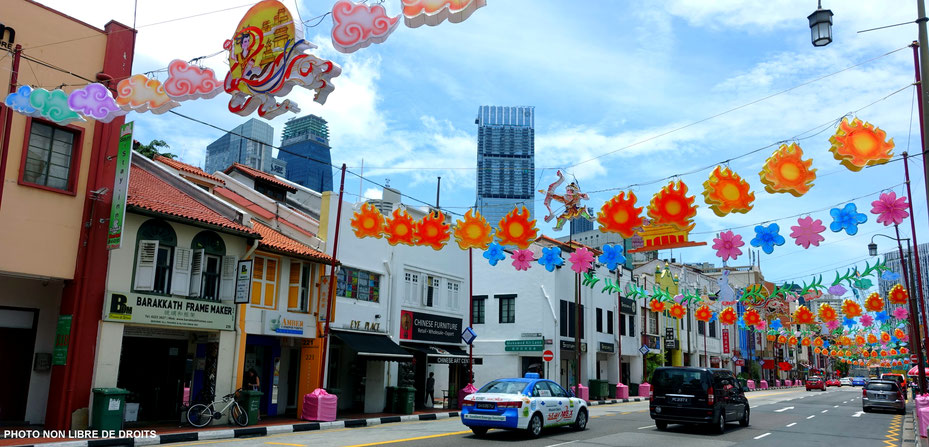 South Bridge Road, quartier chinois, Singapour, photo non libre de droits