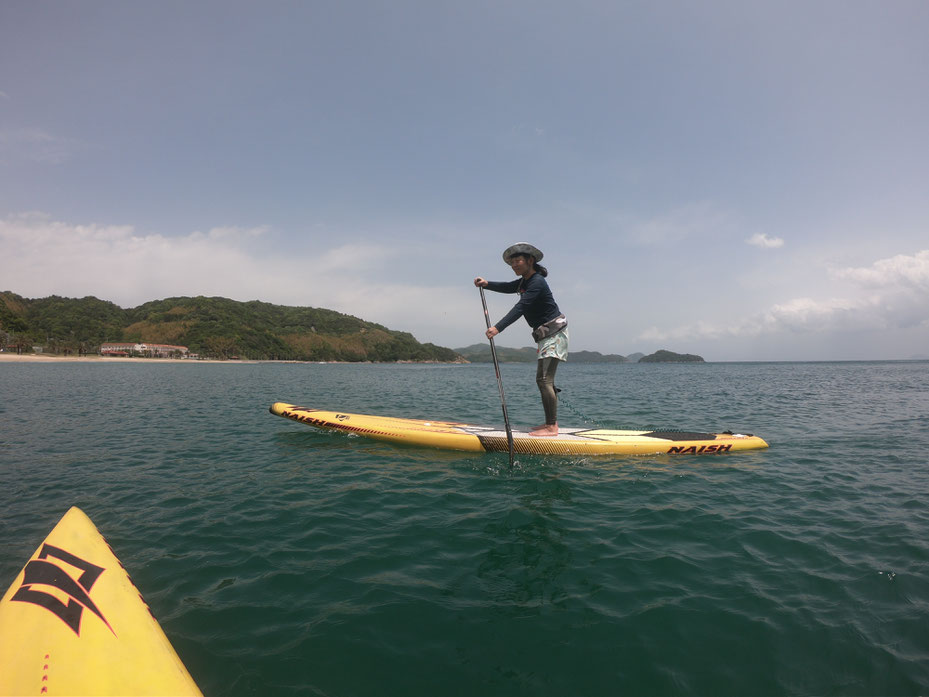 レースボードでSUP