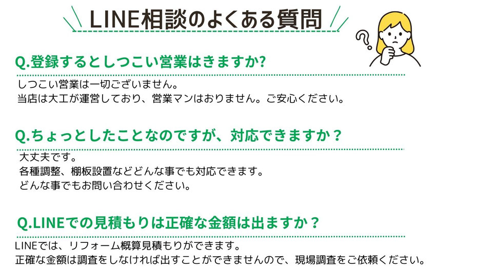 リフォーム相談のよくある質問