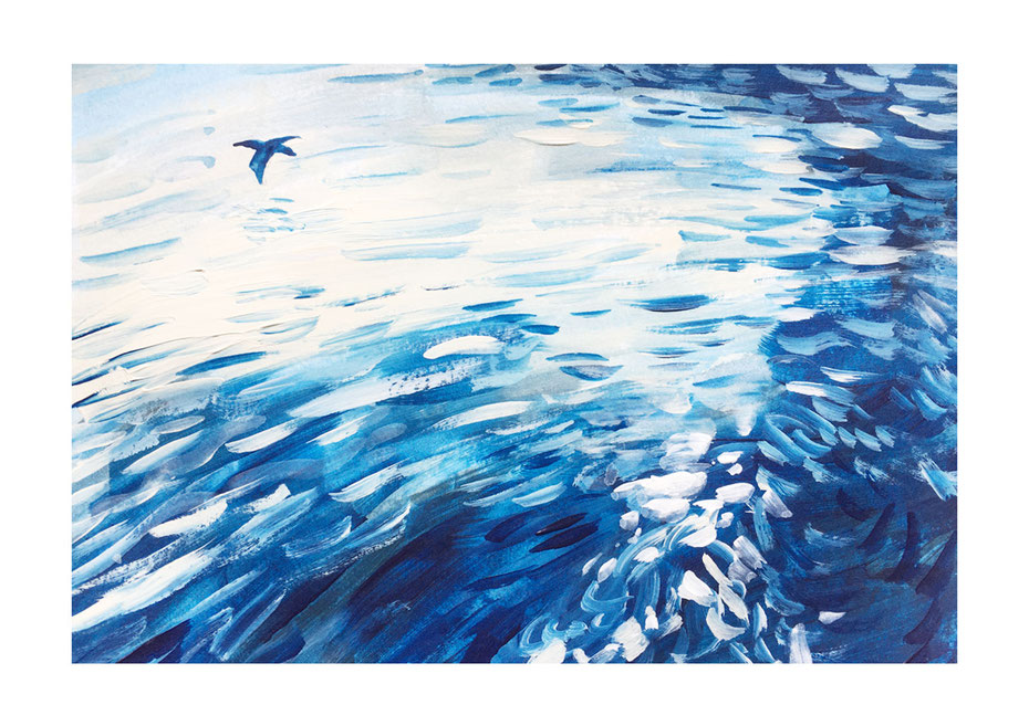 広島のアーティスト、絵本作家であるミヤタタカシ (Takashi Miyata) が描いた川のドローイング