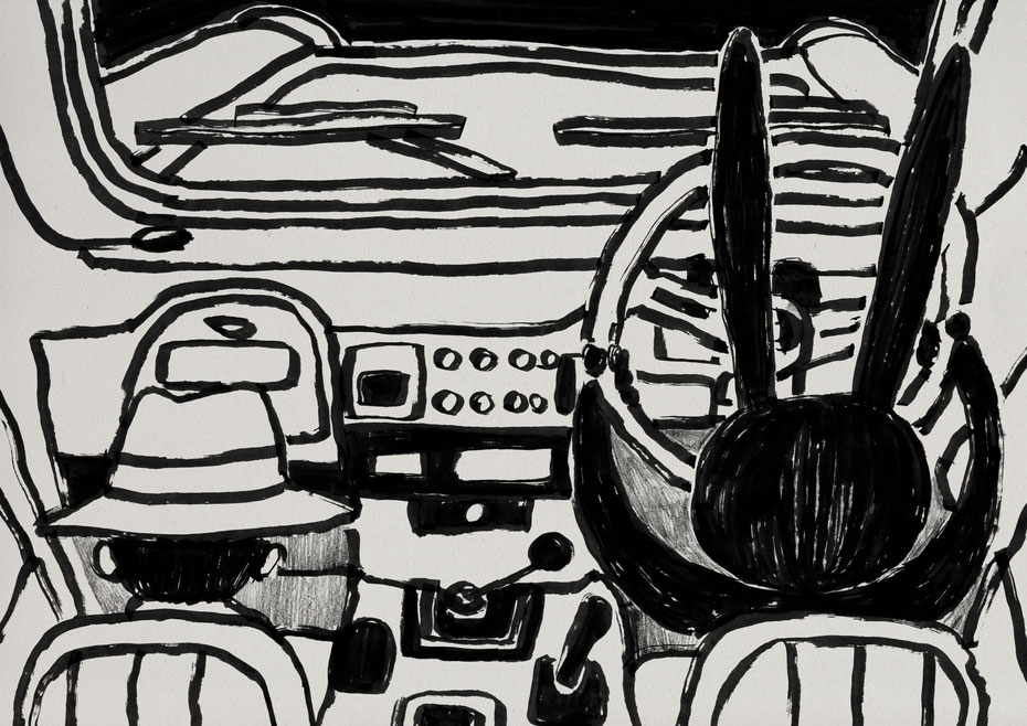 Land cruiser FD-classic / Felt tip pen Takashi Miyata Illustration