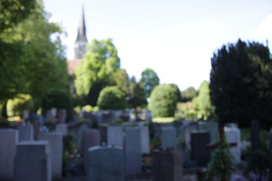 Grabsteine auf dem Friedhof Romanshorn