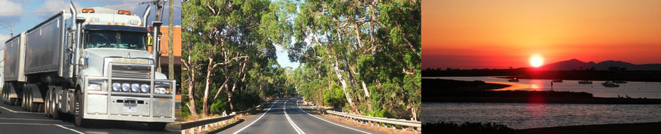 Südküste: Road-Train, natürliche Eukalyptuswälder, Bucht von Port Phillip bei Werribee