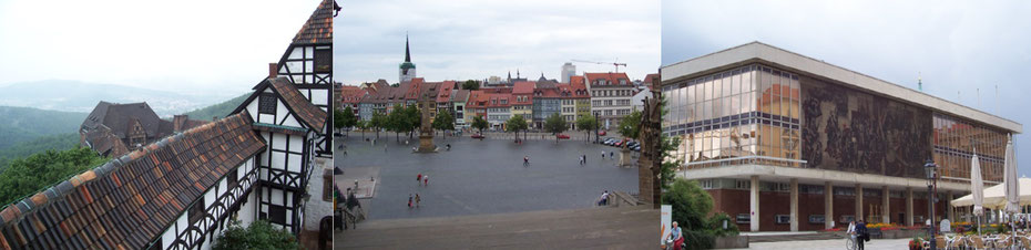 Wartburg, Erfurter Marktplatz, Dresdener Kulturpalast