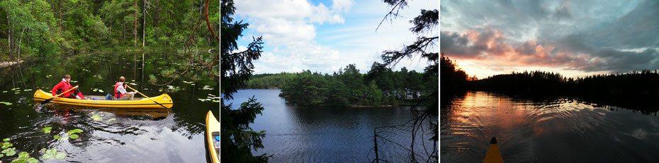 Kanuerkundung auf dem Gårdsjön