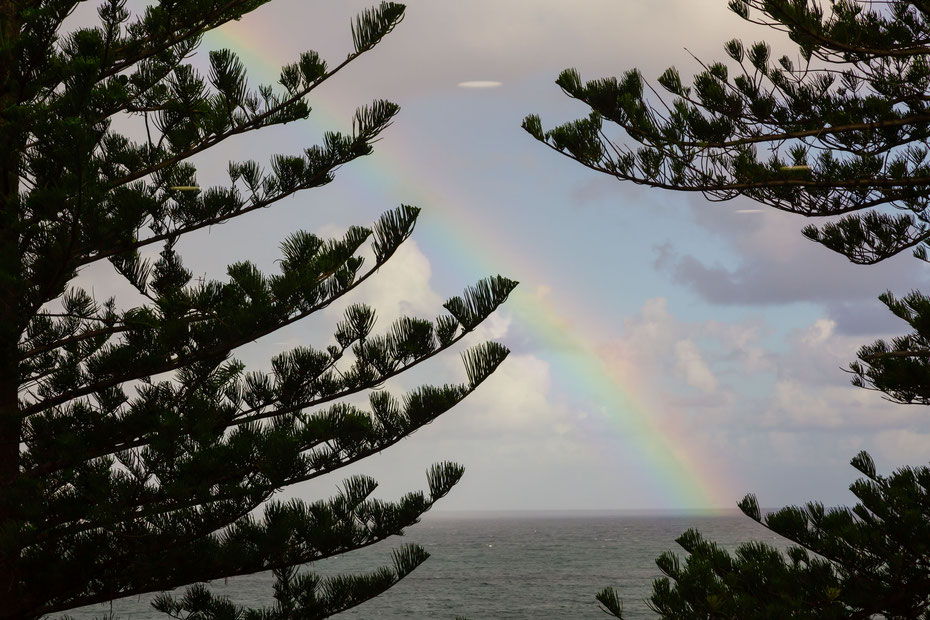 Rainbow over the sea, Wollongong, Australia