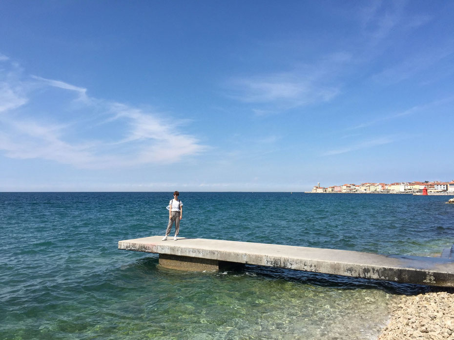 Strand von Piran / Beach of Piran