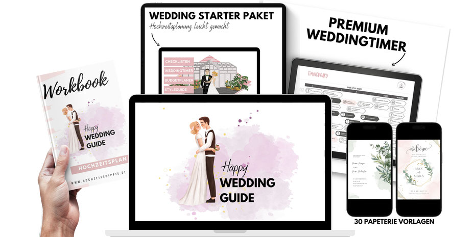 Hochzeit, Gästen, Erstellung, Vorlage