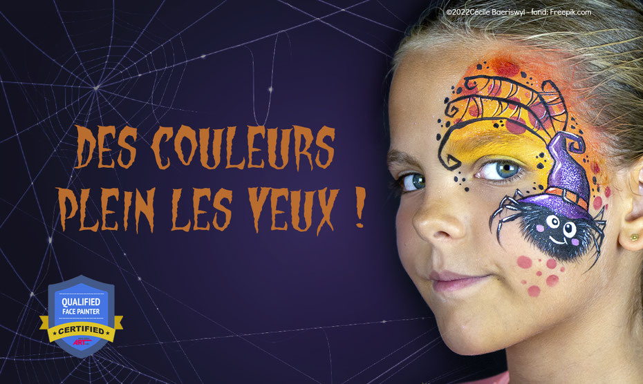 face painting by Couleur cameleon grimage