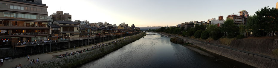Kamo Fluss bei Gion-Shijo, Kyoto
