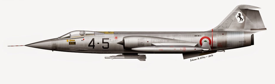 Uno dei primi esemplari di "Starfighter" presi in carico dall'A.M. completamente in N.M. ad esclusione delle ali.