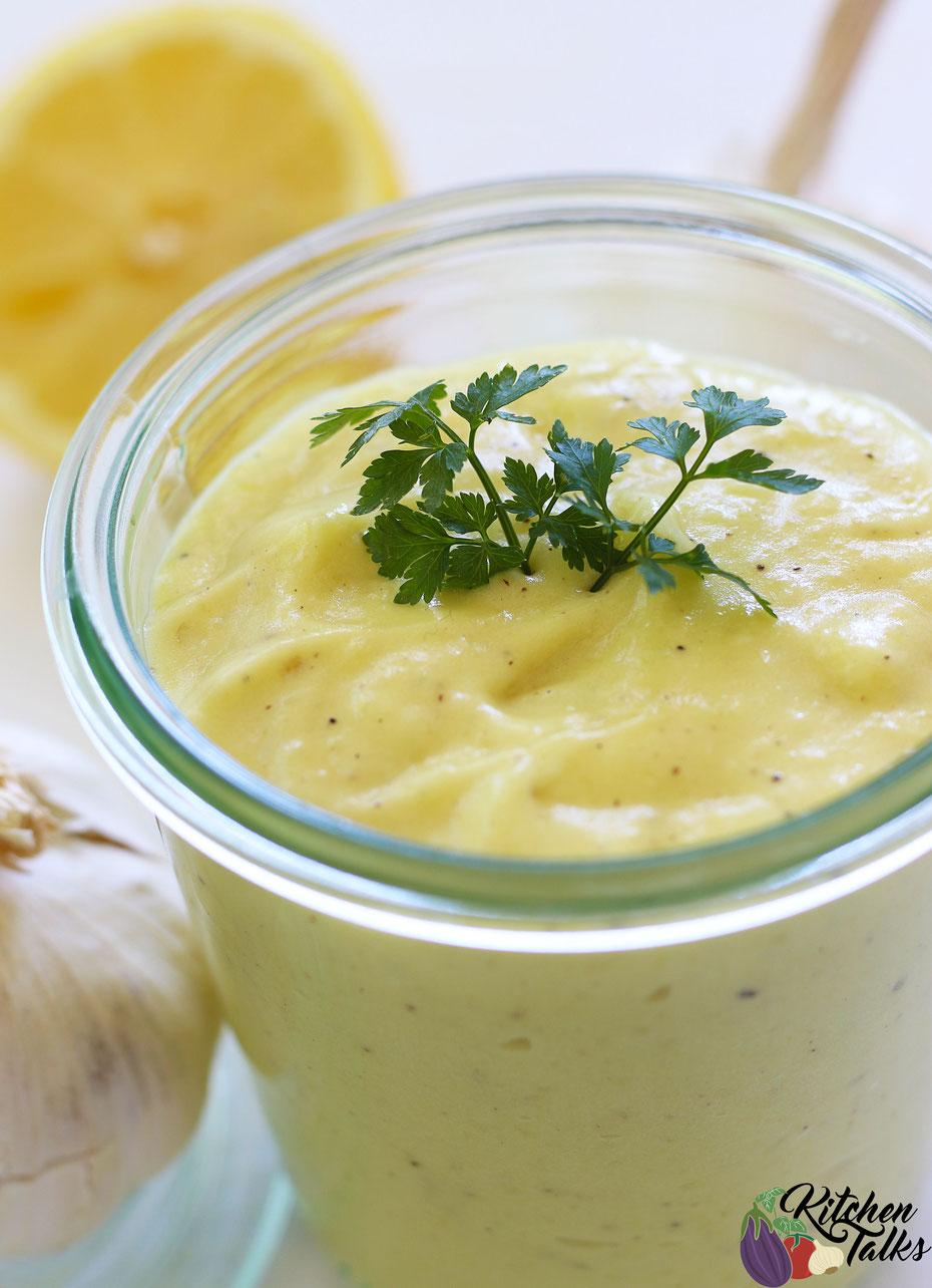 Aioli , kalorienarme Aioli, selbstgemachte Aioli, Aioli selber machen, Dip zum grillen