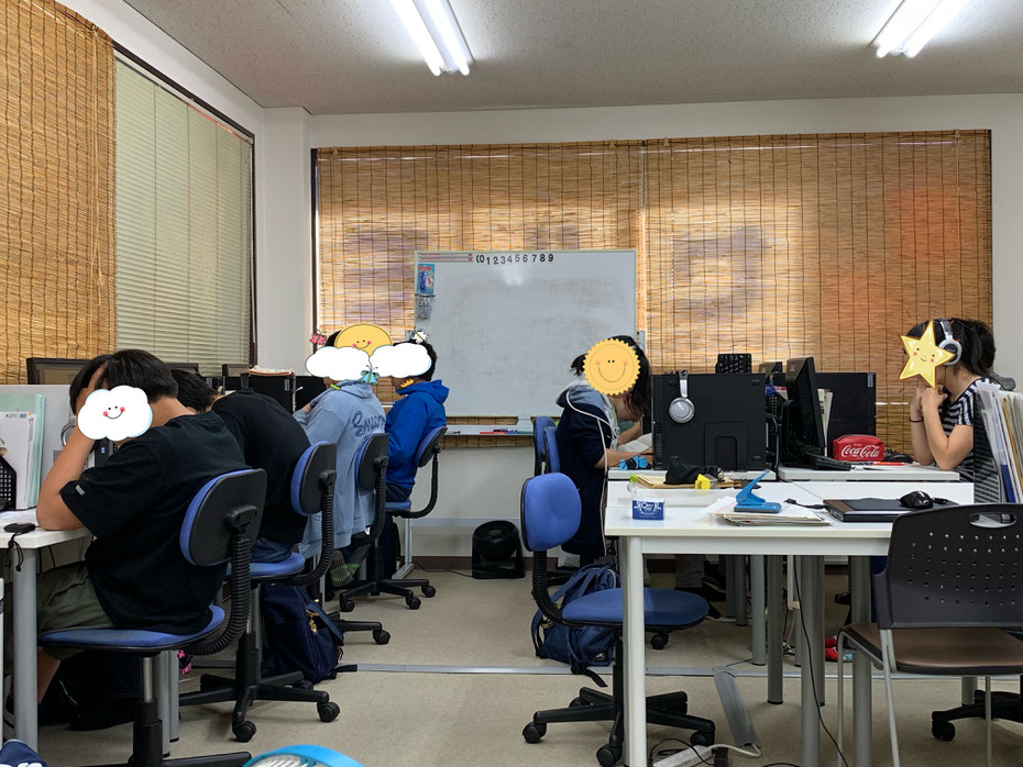 日曜午後の自習風景