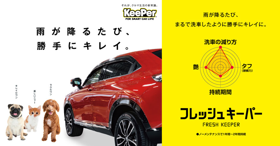 お客様の車に対する評判や口コミ、コスパ、効果などを大切にし、ランキングでも高い評価をいただいております。施工時間も短く、雨の後やいつからでも屋外で車が美しい状態を保ちます。 キーパープロショップ美濃関は、ダイヤモンドキーパーやフレッシュキーパーを駆使して、雨の後や屋外でも花粉や鳥のフンから車を守り、