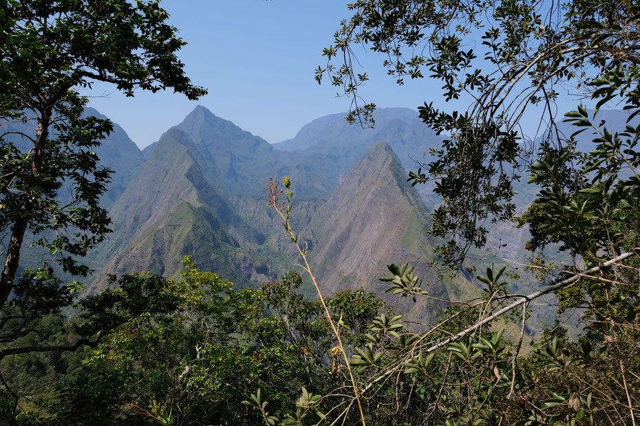 Vue sur le Cirque de Mafate depuis le Belvédère du Cap Noir à Dos d'Ane, La Réunion
