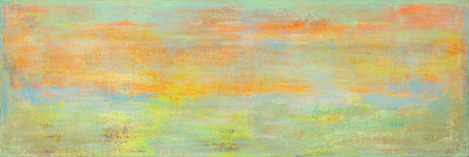 Wonne - 2025 (acrylic & mixed media on wood - 50 x 150 x 4) - photo: Chris Gebhart