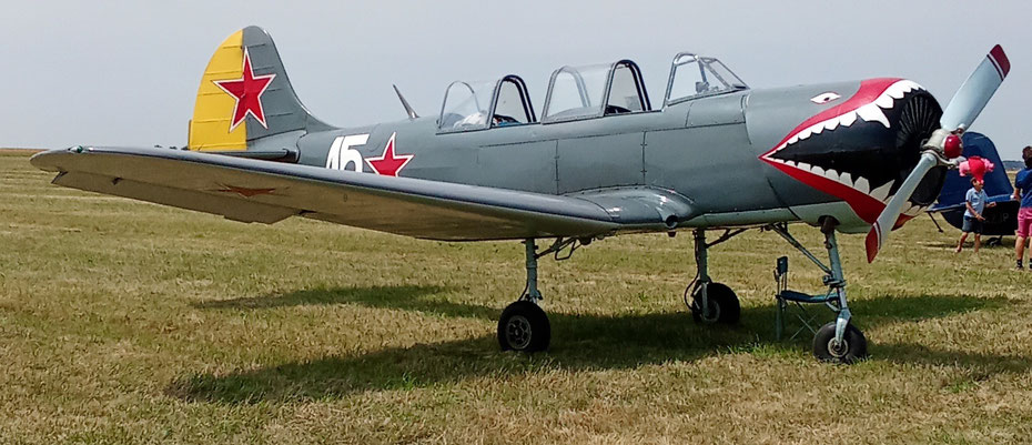 Passionnés d’aviation autour d’un avion d’époque