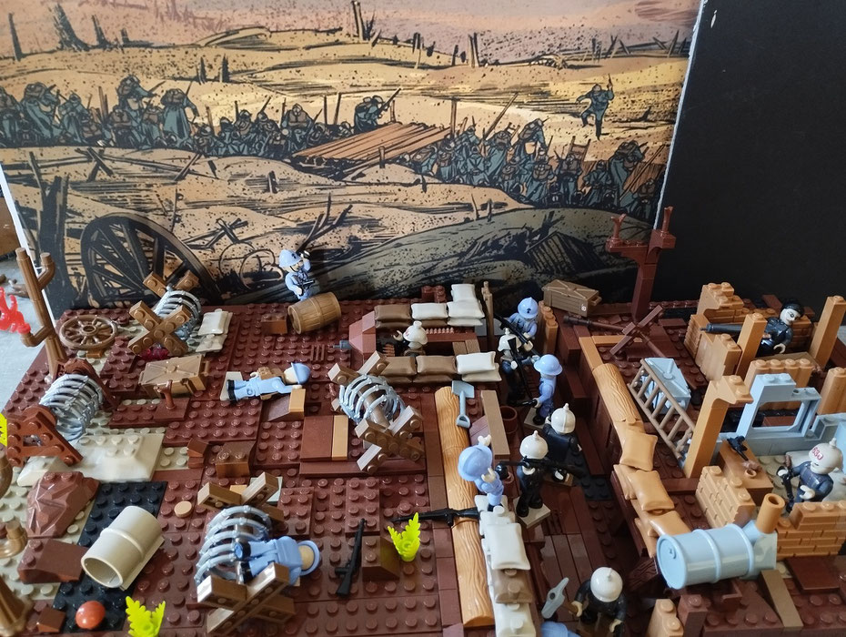 la bataille de l'Artois reconstituée en lego® pour le concours photos bpzc blackpanzercube