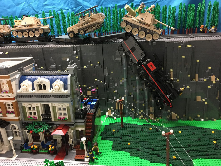 La résistance Française en 1944 à Paris reproduite en lego®