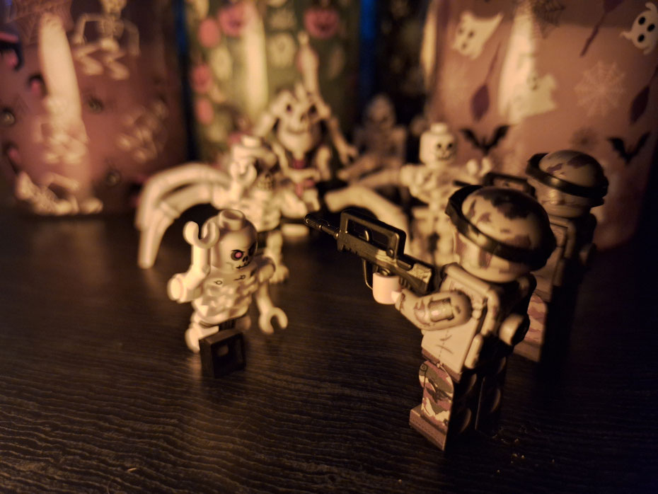 cène LEGO WW2 zombies et esprits attaquant soldats – concours photo LEGO guerre