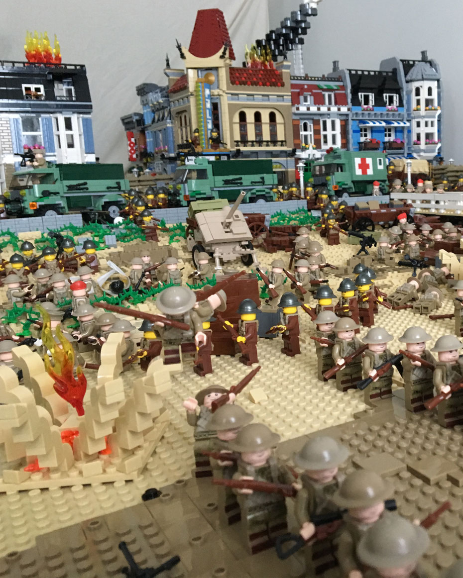 Il construit la premi re et seconde guerre mondiale en LEGO et