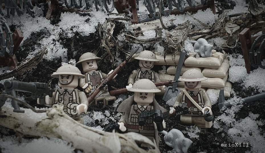 LEGO® WW1 La guerre des tranchées représentée en LEGO® , 1914 1918 en figurines et décor petites briques