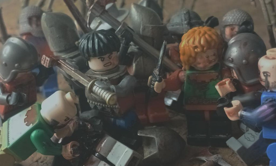 LEGO diorama guerre des vivants contre les morts – reconstitution LEGO WW2 horreur