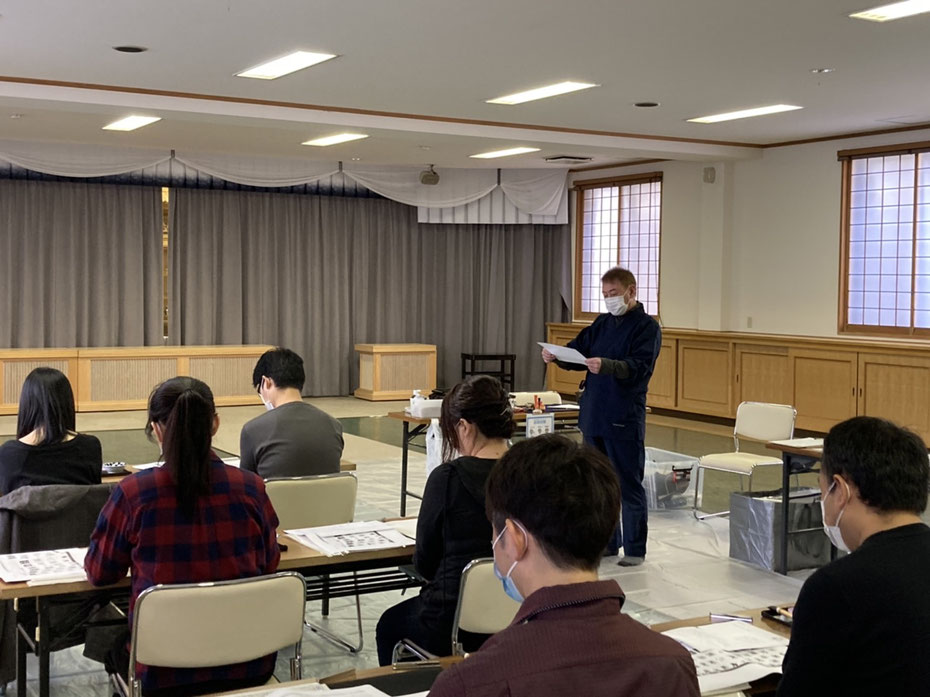 お寺書道　天童寺　札幌書道教室　書道家　札幌市北区書道教室　札幌競書雑誌書究