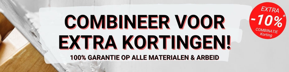 Stuc- en schilderwerk combinaties tot 10% extra korting