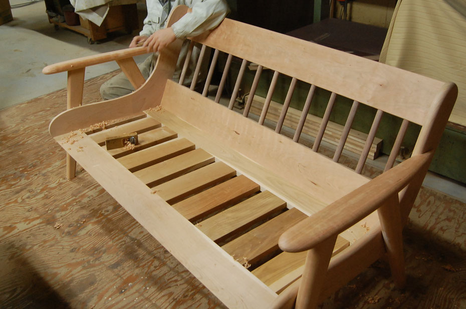 ソファtype２　木部　製作シーン　