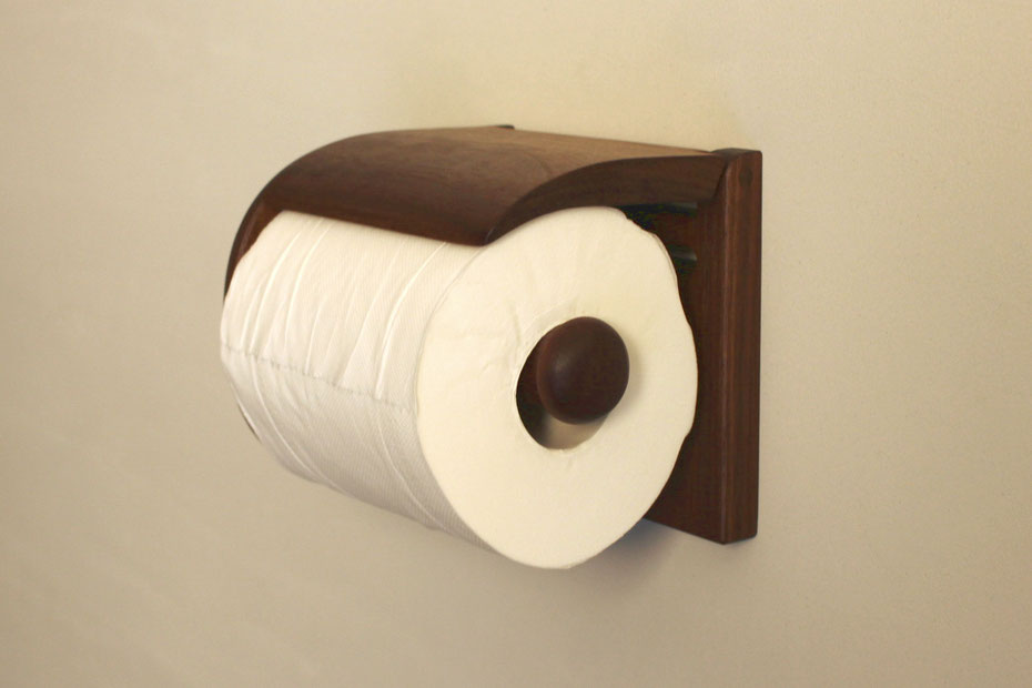 トイレットペーパーホルダー　ウォールナット