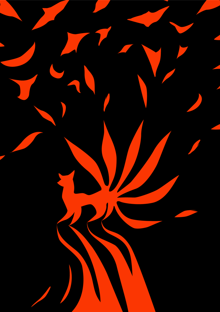 描く人、造形作家であるミヤタタカシ (Takashi Miyata) が描く狐火