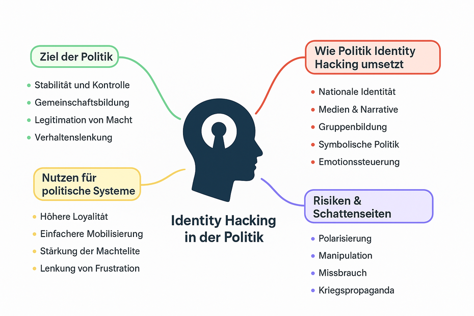Identity Hacking: Ziele der Politik, Nutzen für politische Systeme, Umsetzung, Risiken, Schattenseiten