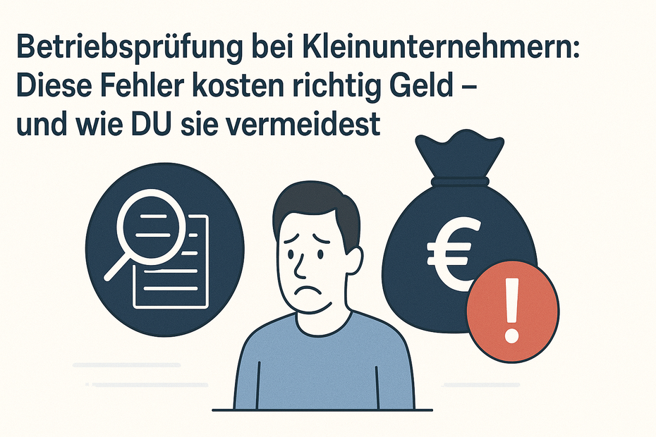 Betriebsprüfung als Kleinunternehmer? Erfahre, welche Fehler Dich teuer zu stehen kommen können – und wie Du mit der GoBD-konformen Loesungsbox ganz einfach vorbeugst.